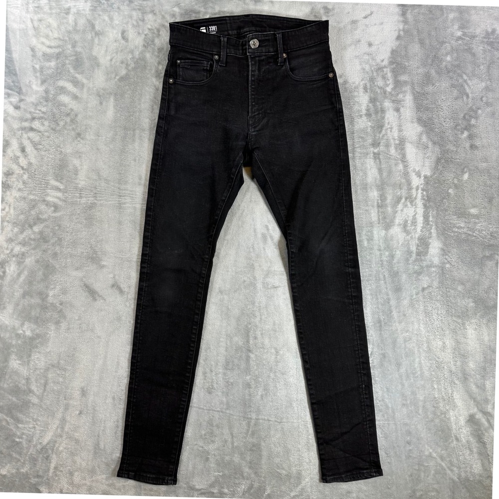 G-Star Raw 3301 Skinny Jeans Womens Size 28x32 Black Pants Streetwear
